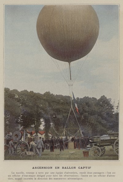 Captive Balloon Ascent (színes fotó) alkotó: (after) French Photographer