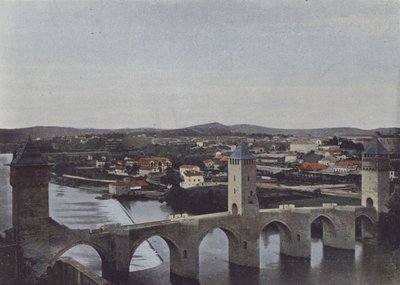 Cahors, Pont Valentre (színes fotó) alkotó: (after) French Photographer