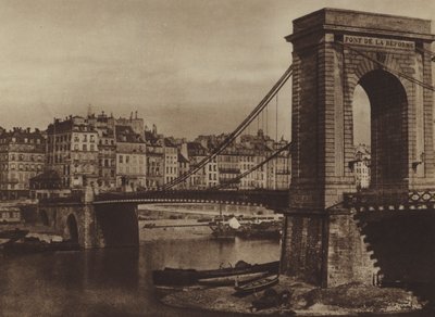 A Pont Louis-Philippe, a reform hídja az 1848-as forradalom idején (f/w fotó) alkotó: (after) French Photographer