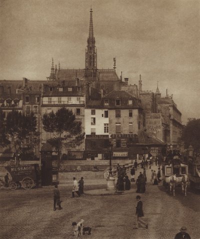 A Quai des Orfevres a Boulevard du Palais sarkán (f/w fotó) alkotó: (after) French Photographer