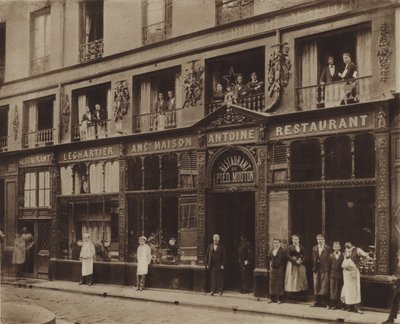 A Pied-de-Mouton étterem, rue Vauvilliers (f/w fotó) alkotó: (after) French Photographer