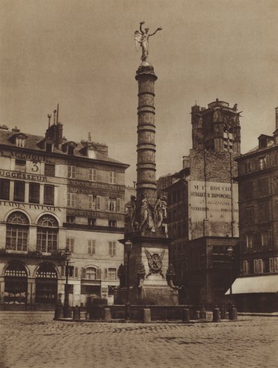 Place du Chatelet, a szökőkút az eredeti helyén van (f/w fotó) alkotó: (after) French Photographer