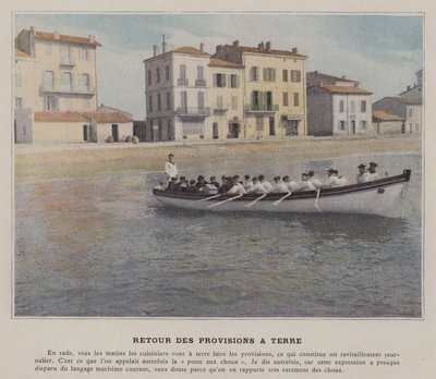 Retour des Provisions a Terre (coloured photo) alkotó: (after) French Photographer