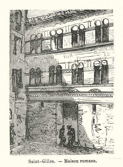 Saint-Gilles, román stílusú ház (metszet) alkotó: (after) French School
