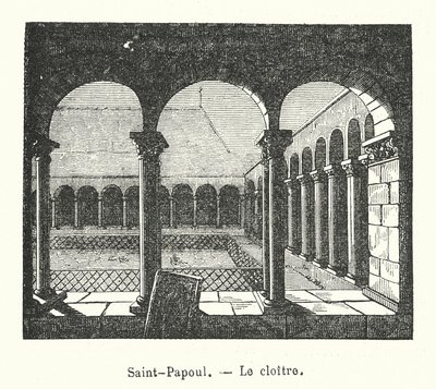 Saint-Papoul, A kolostor (metszet) alkotó: (after) French School