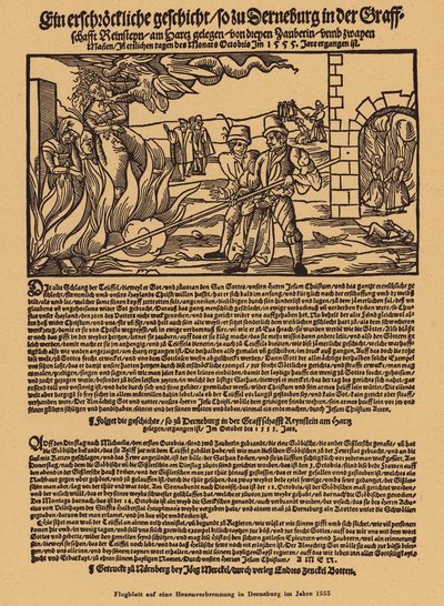 Boszorkányégetés Derneburgban, Németországban alkotó: (after) German School