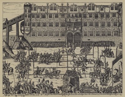 János György brandenburgi választófejedelem fia, Zsigmond keresztelőjének ünnepi torna a Colln-kastélyban alkotó: (after) German School