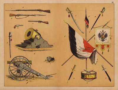 Fegyverek (színes litográfia) alkotó: (after) German School
