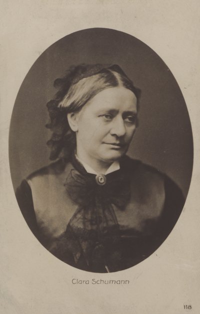 Clara Schumann, német zongoraművész és zeneszerző (fekete-fehér fotó) alkotó: (after) German photographer