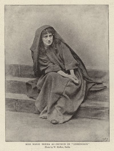Marie Brema kisasszony Ortrud szerepében a "Lohengrin"-ben (fekete-fehér fotó) alkotó: (after) German photographer
