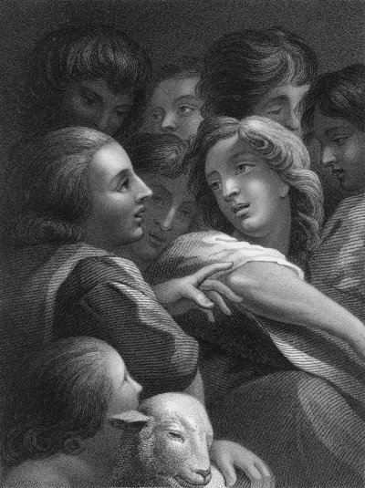 A fejek tanulmányozása (metszet) alkotó: (c.1489-1534) (after) Correggio