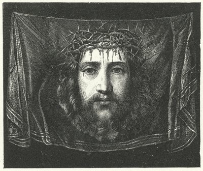 Veronika fátyla Krisztus portréjával (metszet) alkotó: (c.1489 1534) (after) Correggio