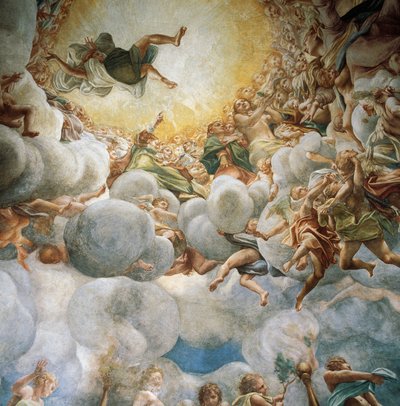 Éva és Mária felemelkedő, részlet a Szűz mennybemeneteléből alkotó: (c.1489 1534) Correggio