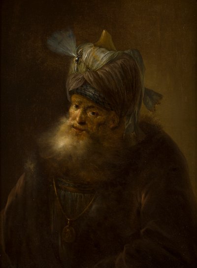 Turbános férfi portréja (olaj, vászon) alkotó: (follower of) Rembrandt Harmensz. van Rijn