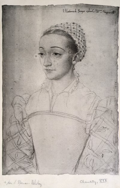 Marguerite de France (1523-74) (ceruza, papír) alkotó: (studio of) Clouet