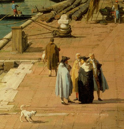 A Riva degli Schiavoni nyugat felé néz (134746 részlet) alkotó: Giovanni Antonio Canal