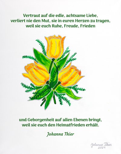 Kép a békéért és biztonságért alkotó: Johanna Thier
