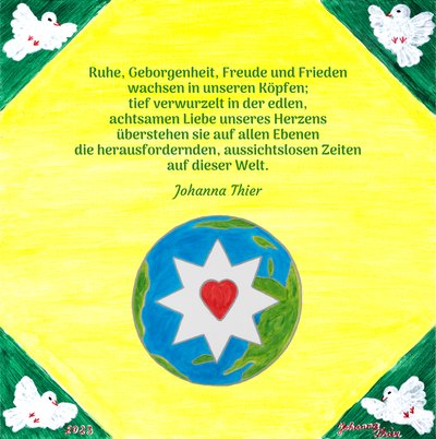 Nyugalom, biztonság, öröm és béke - 2. verzió alkotó: Johanna Thier