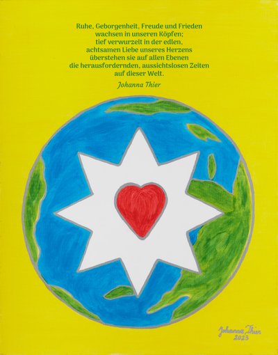 Nyugalom, biztonság, öröm és béke - 1. verzió alkotó: Johanna Thier