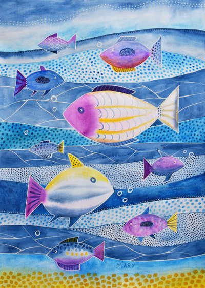 Kilenc kis hal alkotó: Marys Watercolors