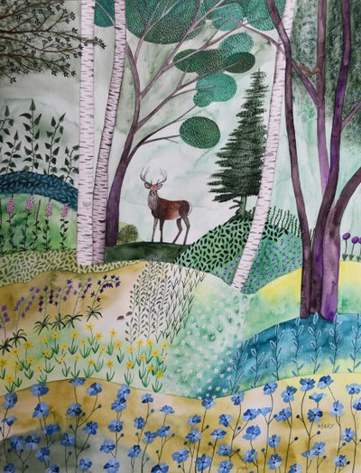 Tavasz az erdőben alkotó: Marys Watercolors