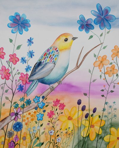 Modern madár alkotó: Marys Watercolors