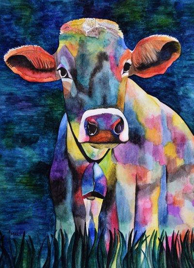 Aquarell-Kuh alkotó: Marys Watercolors