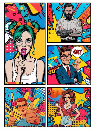 Popart képregény "OK" alkotó: Mario Witt
