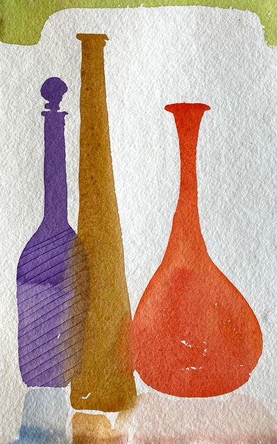 Egy kék palack 36x24 alkotó: Simon Fletcher