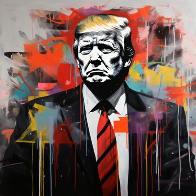 Donald trump graffiti és street art rajz, online, poszter nyomatok minőségben alkotó: F. Abderrahim