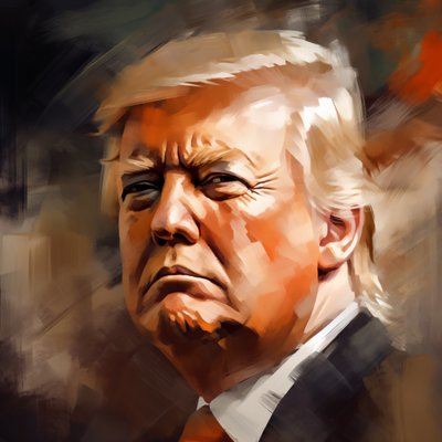 Képzőművészeti Donald Trump portré, fali művészeti dekoráció | print on demand alkotó: F. Abderrahim