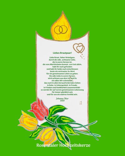 Rosental esküvői gyertya alkotó: Johanna Thier