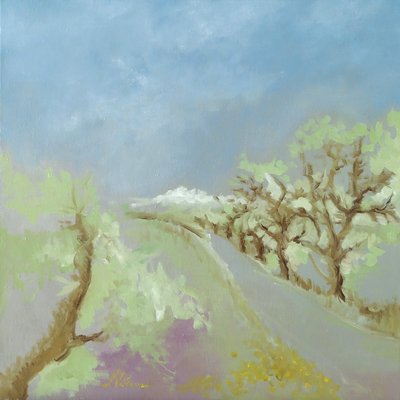 Az út mentén tavasszal alkotó: M. Vet