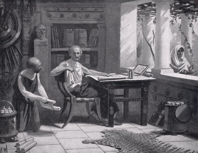 Xenophón diktálja történelmét, illusztráció a "Hutchinson