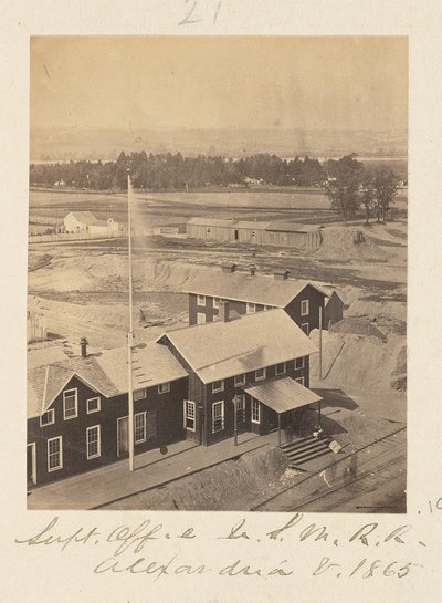 Főfelügyelői Hivatal, Egyesült Államok Katonai Vasútja, Alexandria, Virginia alkotó: A.J. Russell
