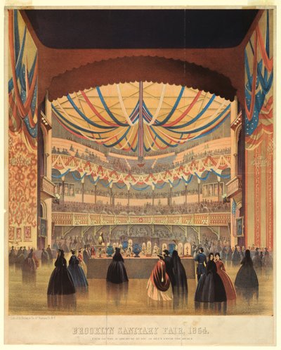 1864-es brooklyni egészségügyi vásár, a Zeneakadémia alkotó: A. Brown and Company