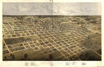 Springfield, Illinois, 1867. alkotó: A.; Chicago Lithographing Co. Ruger