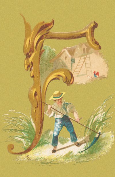 F: kasza, hamisítvány, széna, farm (színes litho) alkotó: A. Cordier