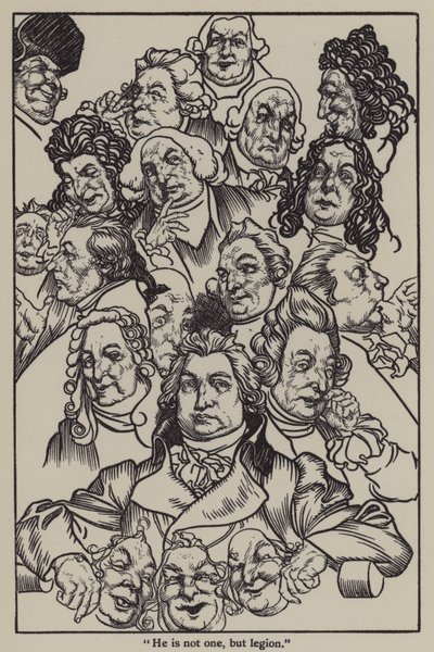 Illusztráció Charles Lamb Elia esszéihez (litho) alkotó: A. Garth Jones