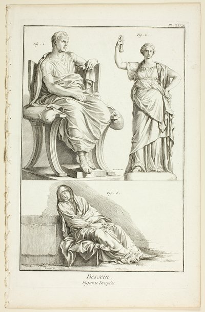 Tervezés: Encyclopédie: Draped Figures, az Encyclopédie-ból alkotó: A. J. Defehrt
