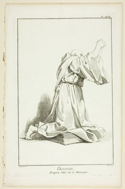 Kivitel: Modellre rendezett drapéria, az Encyclopédie-ből alkotó: A. J. Defehrt