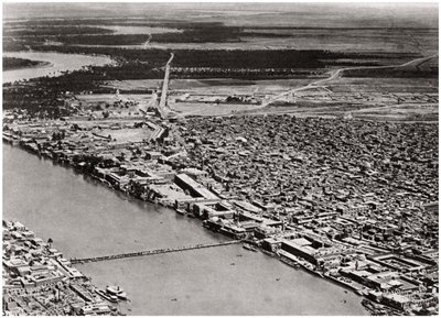 Bagdad egy repülőgépről, Irak, 1925 alkotó: A. Kerim