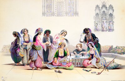 Egy hárem belseje, Kairó, Egyiptom, 19. század közepe alkotó: A Margaretta Burr