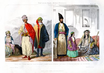 Kaukázusi faj, kurdok és perzsák, 1873. alkotó: A. Portier