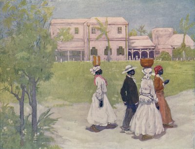 Black Going to Work, Barbados, 1916 alkotó: A. S. Forrest