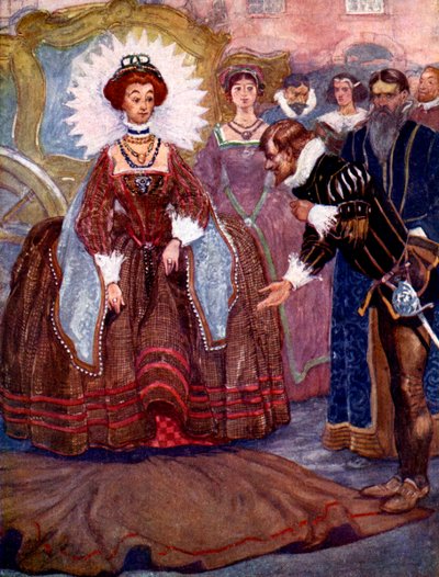 „Gyorsan levette köpenyét, és a földre dobta”, 1581, 1905. alkotó: A S Forrest