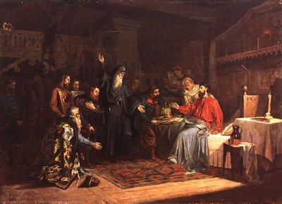 Posarszkij herceg felkérése, hogy vezesse Moszkva felszabadítását a lengyelektől 1616-ban alkotó: A. Shvaykevich