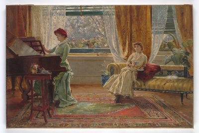 Egy enteriőr két hölggyel, 1880 alkotó: A. Trevor Haddon
