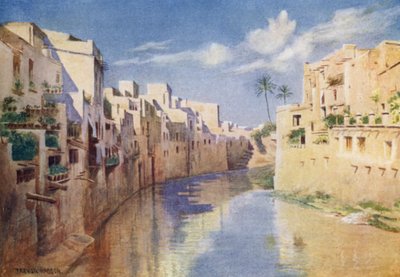 Orihuela a Segura folyón (színes litó) alkotó: A. Trevor Haddon