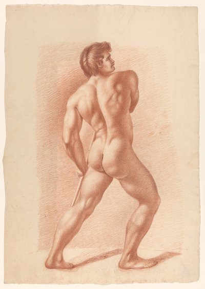 Hátulról nézve álló férfi akt alkotó: A. Waterloo (attributed to)